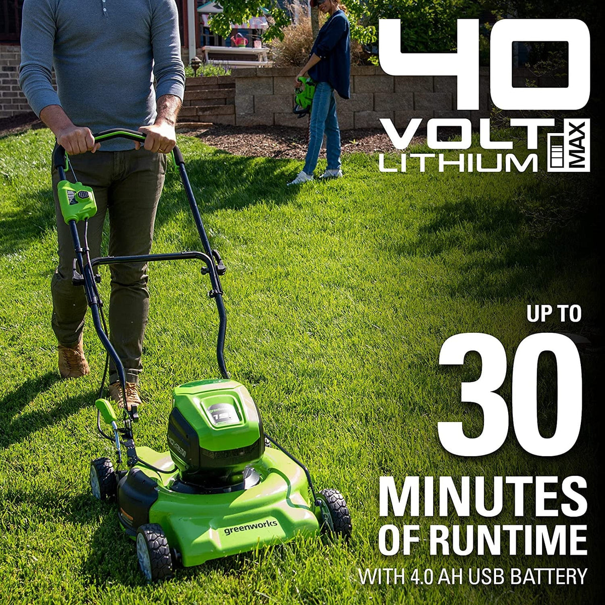 40V 19 Cordless Battery Walk-Behind Mower with 4.0Ah Battery & Charger C26574