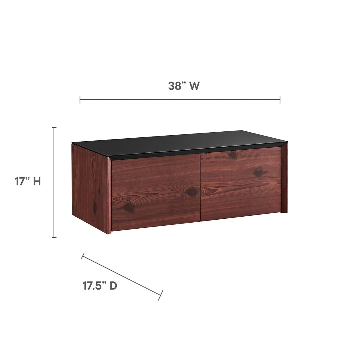 38" Wall-Mount Office Desk with Cabinet and Shelf Z8294