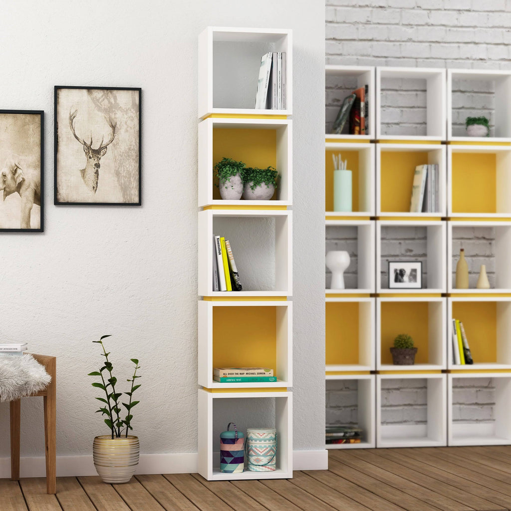 White Modern Bookcase N3744