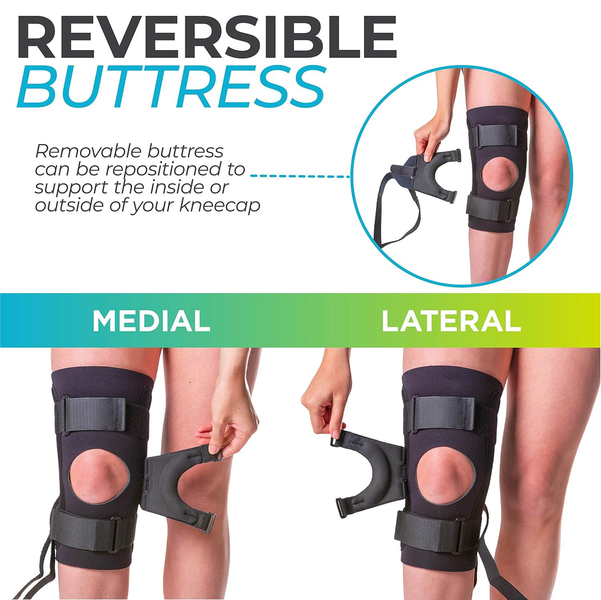 J Patella Knee Brace with Support Straps, 3XL, Pack of 2 N54289