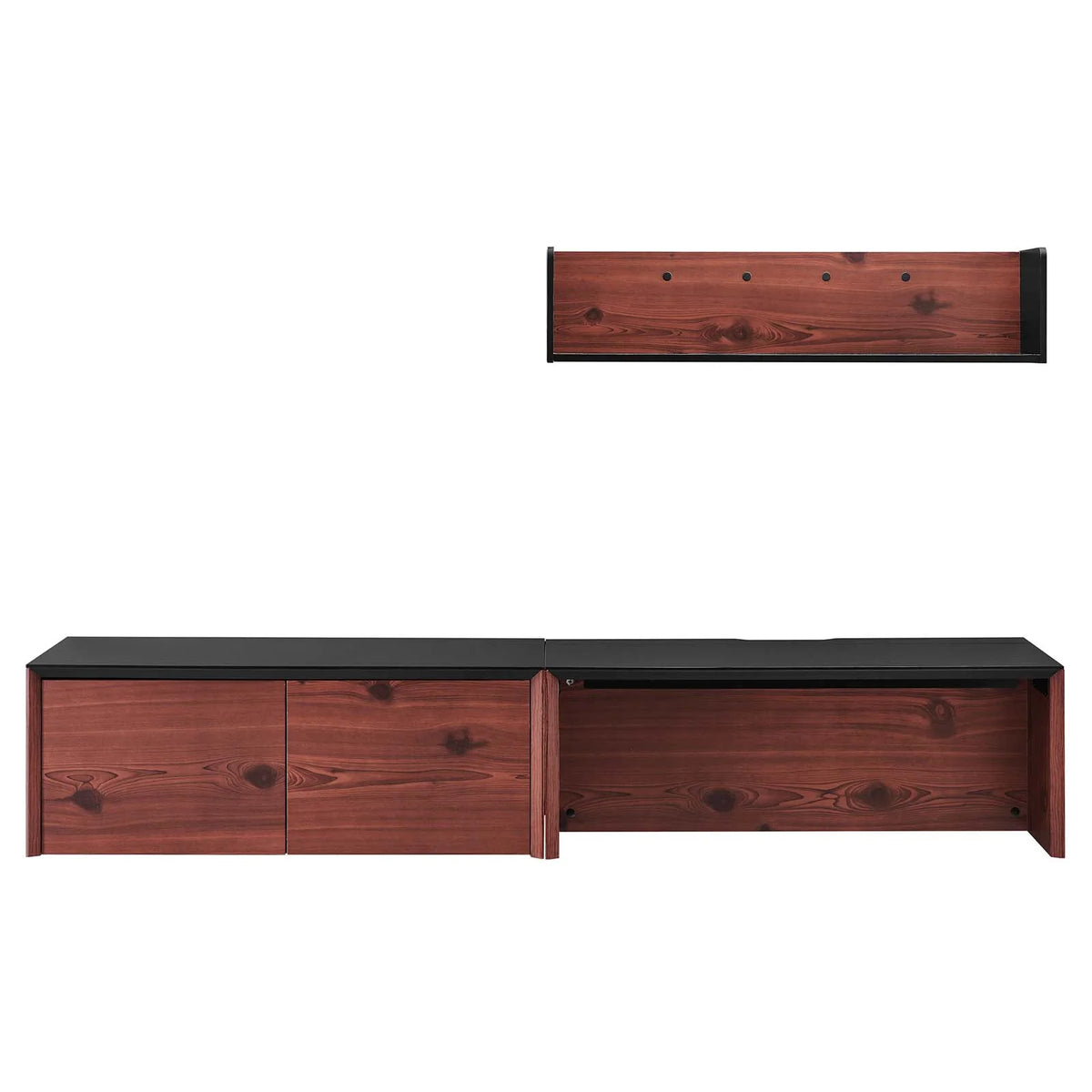 38" Wall-Mount Office Desk with Cabinet and Shelf Z8294