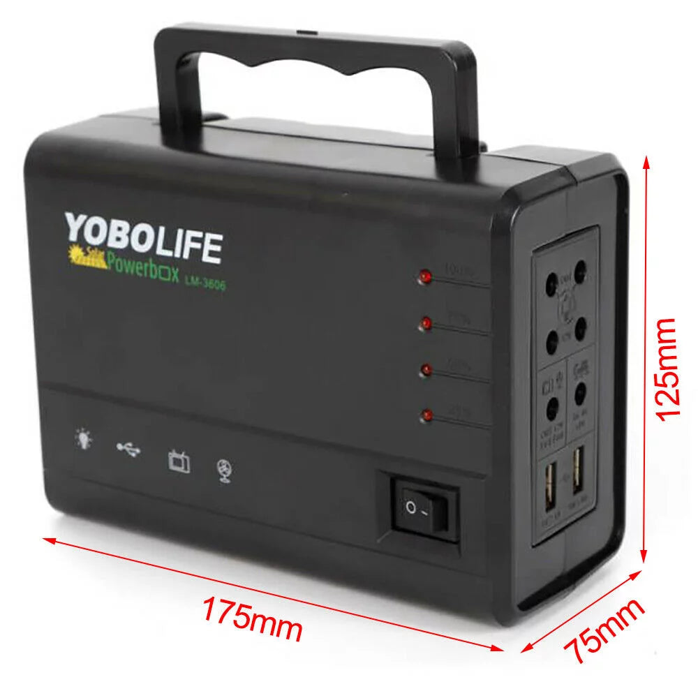 Portable Solar Generator with Solar Panel and LED Lights R945