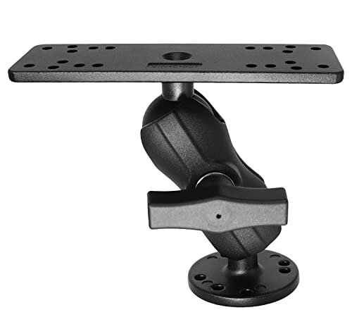 Aluminum Fish Finder Mount with 1.5" Ball, Medium Arm Marine Electronic Mount M525