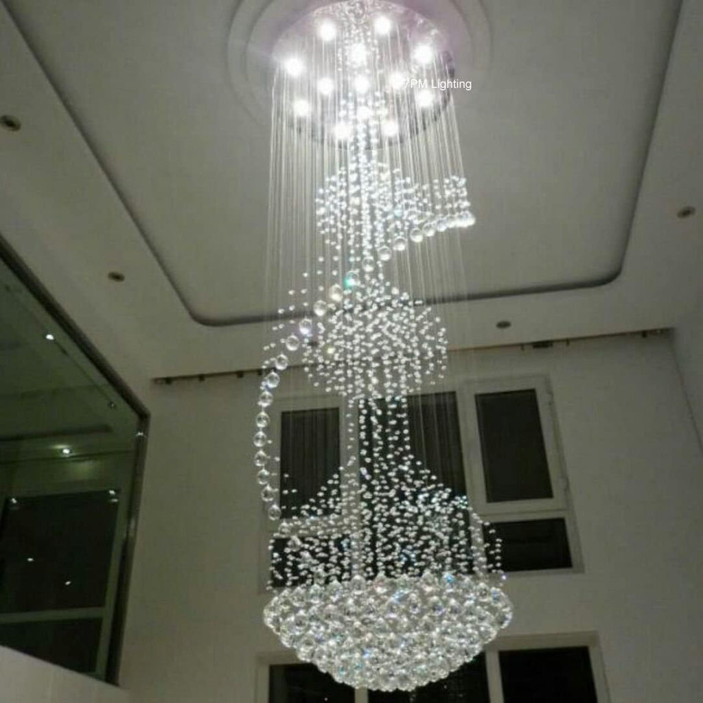 Crystal Spiral Chandelier for Staircase U10684