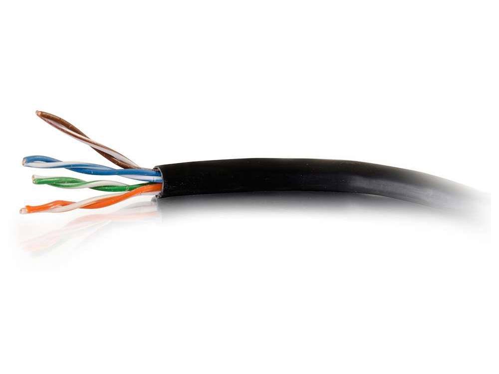 1000ft Cat6 UTP Plenum Black Ethernet Network Cable B3290