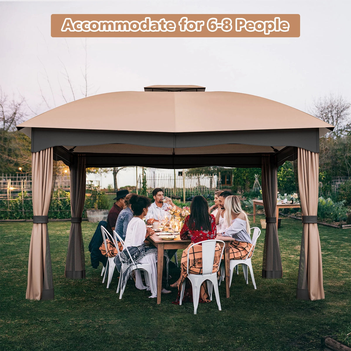 12' x 10' Heavy Duty Steel Gazebo Q6354