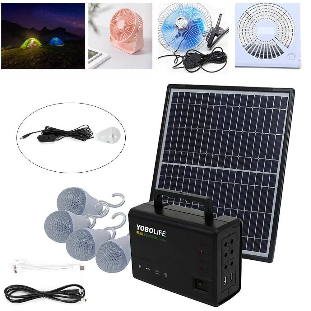 Portable Solar Generator with Solar Panel and LED Lights R945