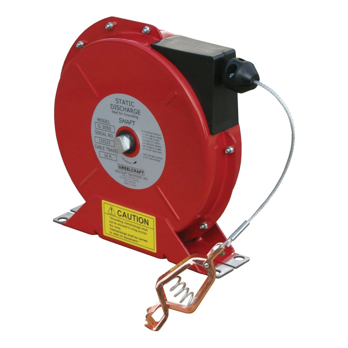 Spring Retractable Grounding Reels, 50 ft E69115