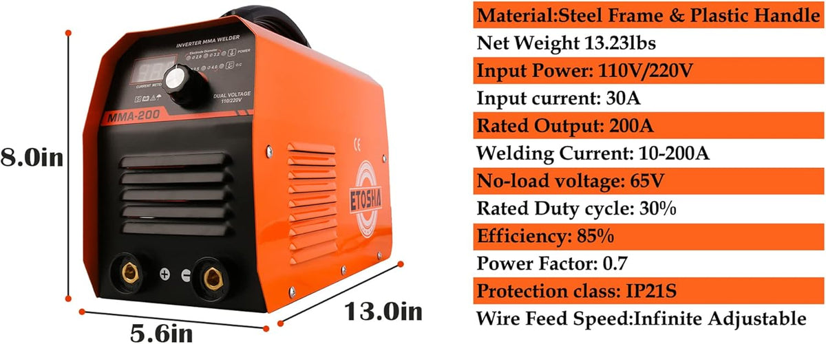 110/220V 200Amp MMA ARC Stick Welding Machine Q905