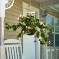 Light Pink Geranium Hanging Faux Flowers with Basket C809444