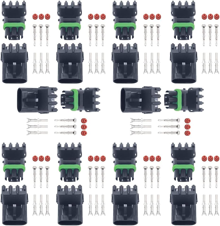 10 Kits 4 Pin Waterproof Electrical Connector Plug 2.5mm Terminals A631
