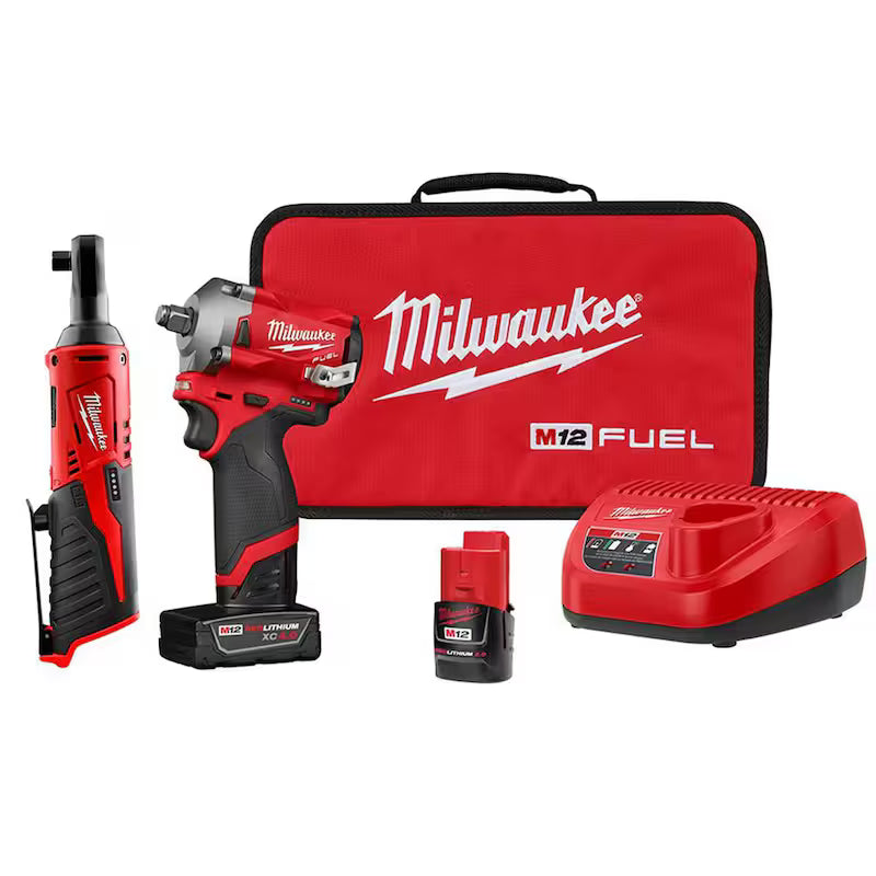 12V Lithium-Ion Brushless Cordless 1/2 in. Impact Wrench Kit with 3/8 in. Ratchet O527206