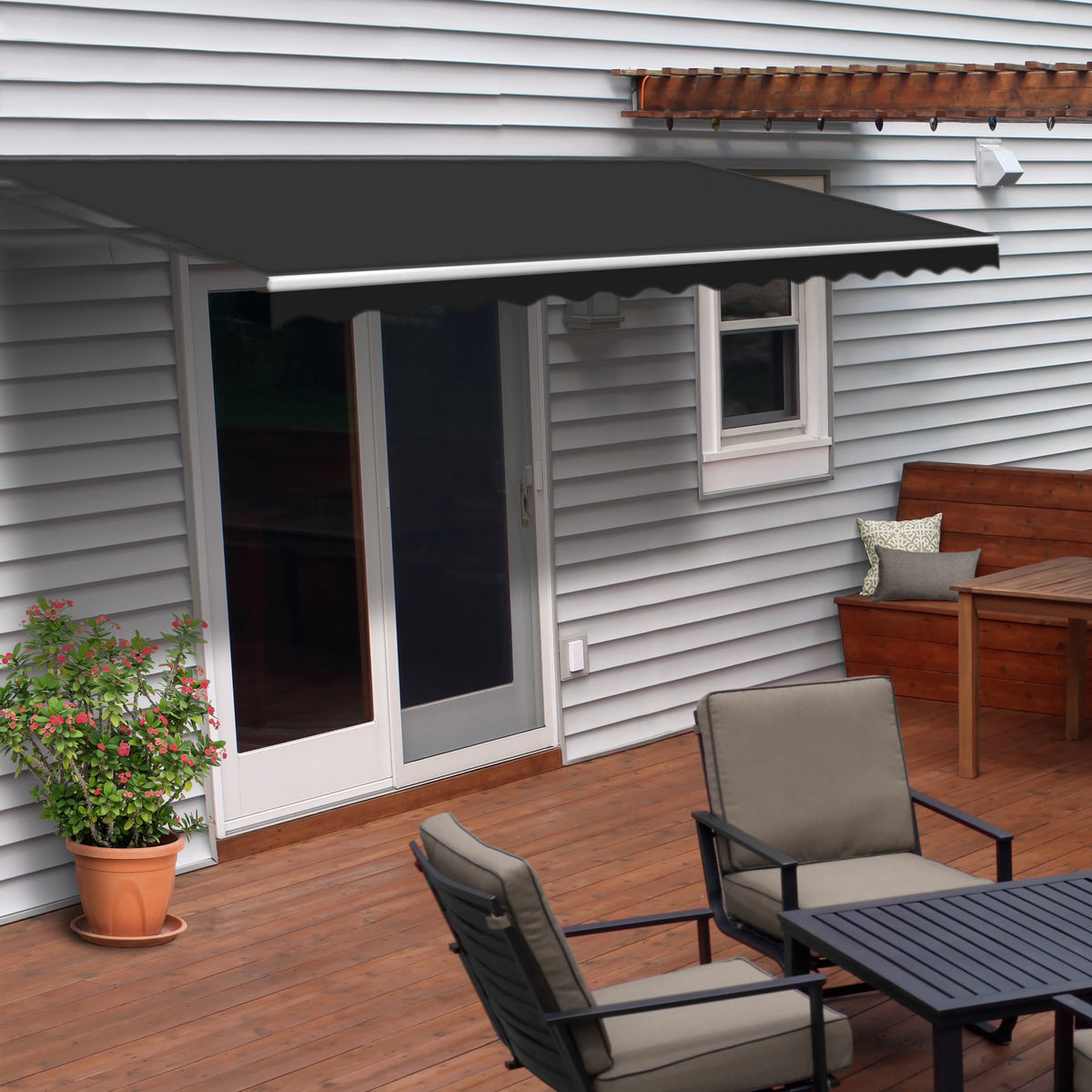 20' x 10' Retractable Motorized Patio Awning Q9229