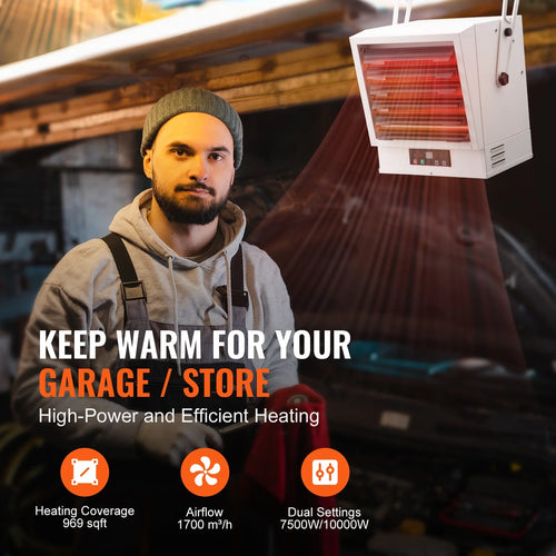 10000-Watt Electric Garage Heater with Remote S544786