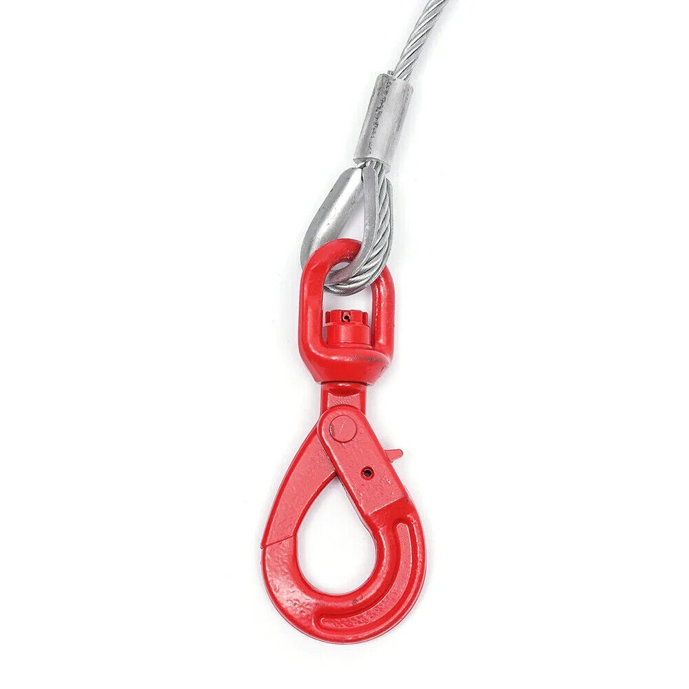 3/8" x 50" Steel Core Winch Cable with Self-Locking Hook B918162