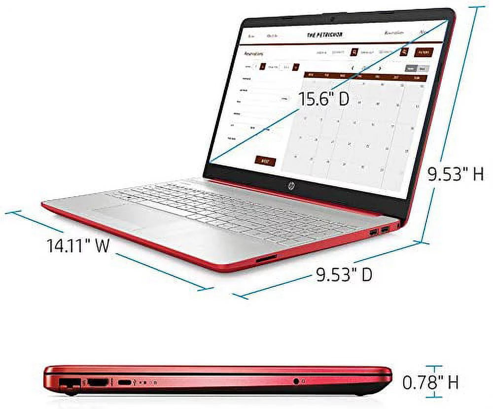 15.6" HD Display Intel Pentium Silver N5000 8GB RAM 256GB SSD Scarlet Red Laptop N328