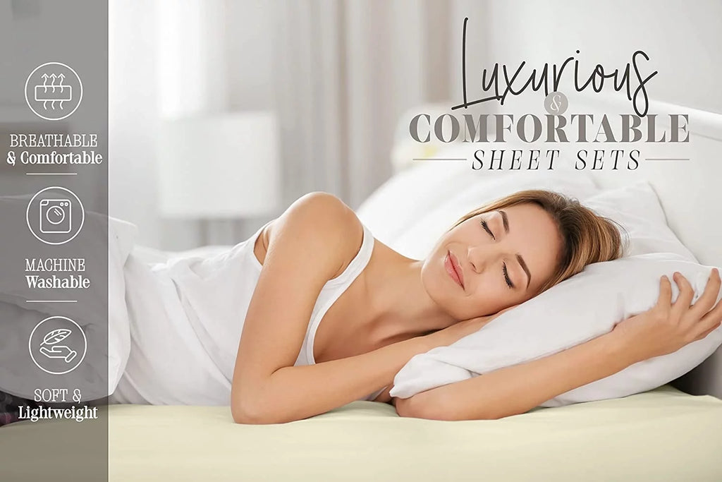 Super Soft Microfiber Bed Sheet Set with 14-inch Deep Pockets Full Orange P910185