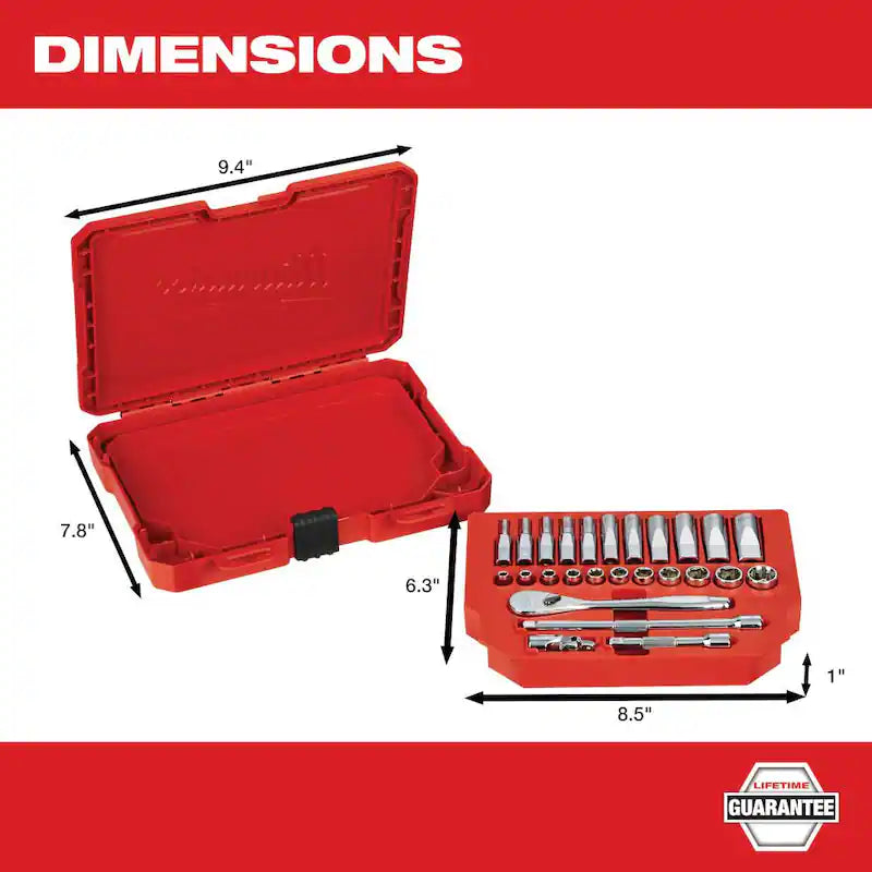 1/4 in. Drive SAE/Metric Ratchet and Socket Mechanics Tool Set (54-Piece) R141