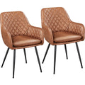 Set of 2 Tufted Dining Chairs with Backrest Armrest I12659