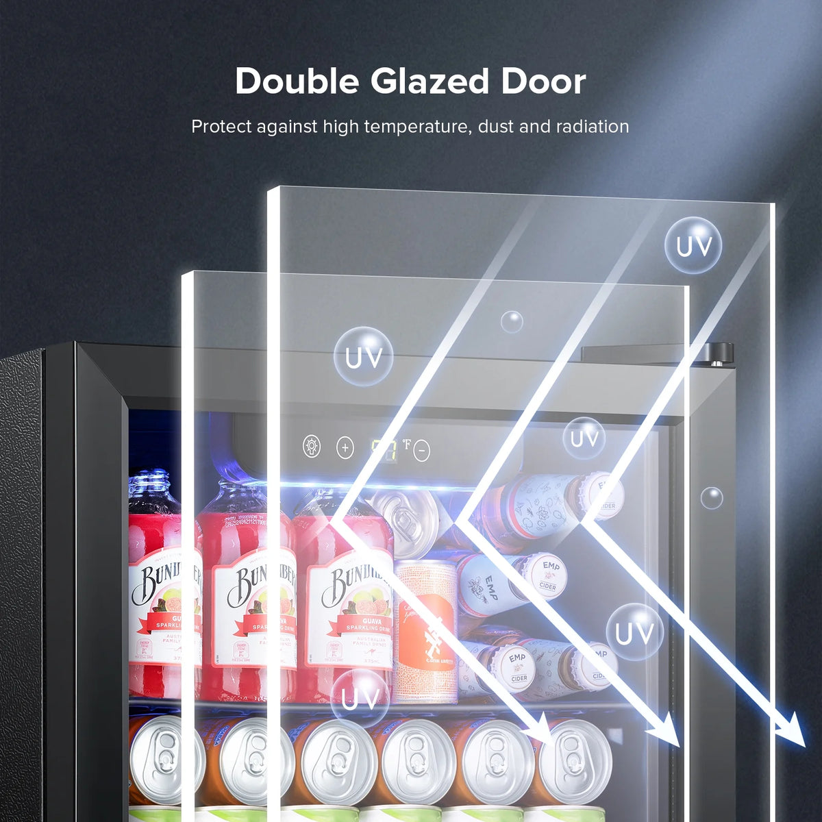 1.3 Cu.ft Beverage Cooler with Transparent Glass Door Z759
