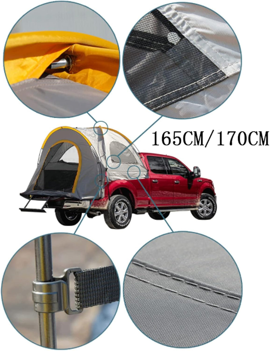 Waterproof Double Layer 2 Person Truck Tent with Carry Bag E910