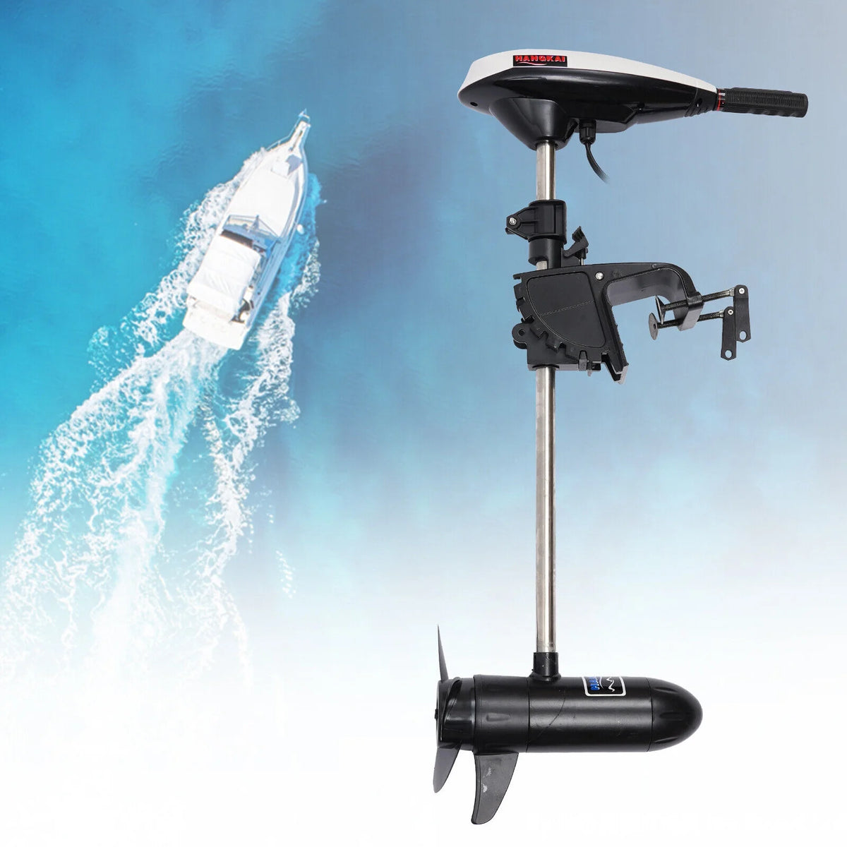 12V 45LBS Thrust Electric Outboard Trolling Motor Boat Engine L41543