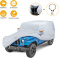 Waterproof Car Cover with Driver Door Zipper Lock Cable F66972