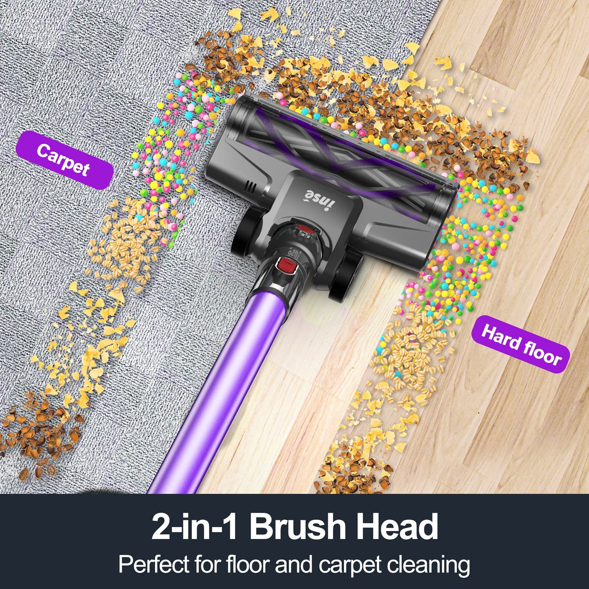 Cordless Vacuum Cleaner, 6 in 1 Stick Vacuum with 20kPa 160W Motor G2682