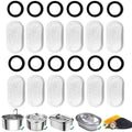 12 Carbon Filters + 12 Sponges Replacement Filters for Pet Drinking Fountains F700843