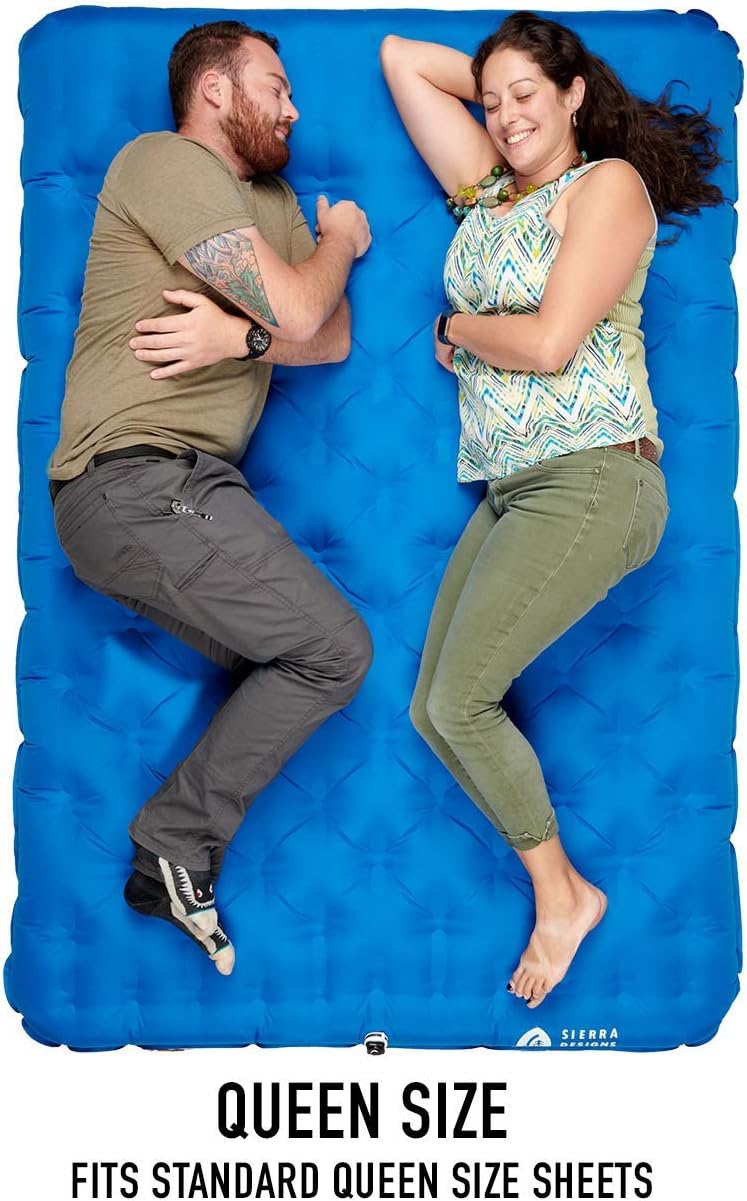 2 Person Queen Camping Air Bed Mattress with Pump Y7429