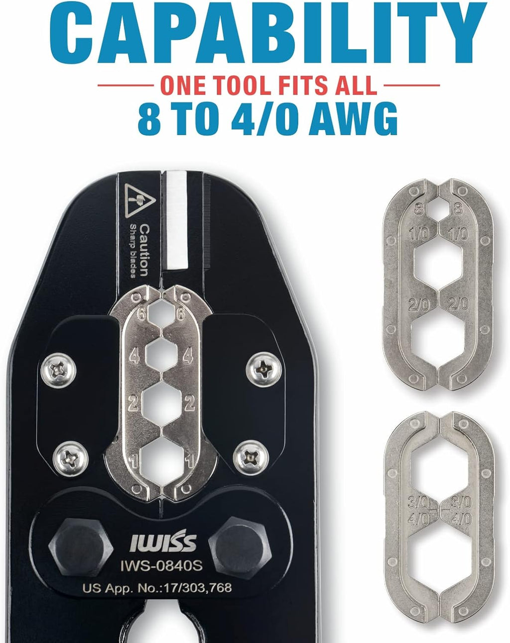 Battery Cable Crimping Tool Kit with Radial Wire Stripper V4919