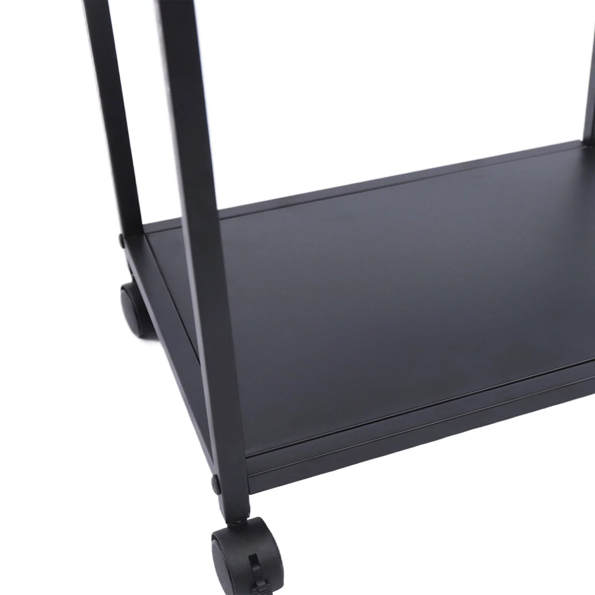 2-Tier Computer Tower Stand with Lockable Wheels K5236