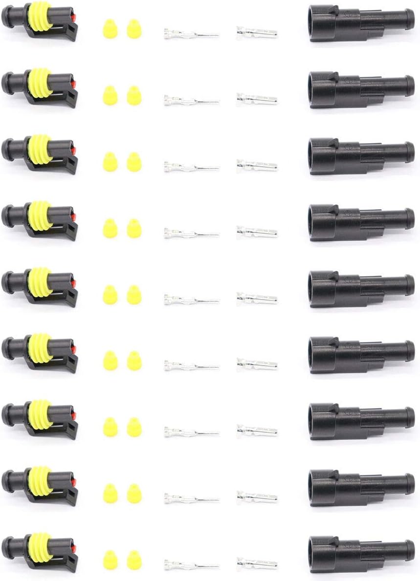 10 Kits 4 Pin Waterproof Electrical Connector Plug 2.5mm Terminals A631