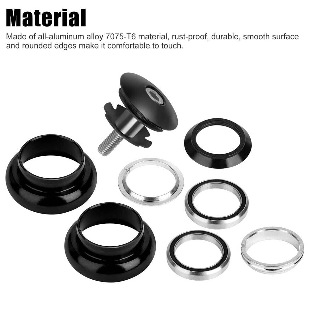 2PCS 34mm 1-1/8" Threadless Sealed External Bearing Headset Kits for Bicycle V129