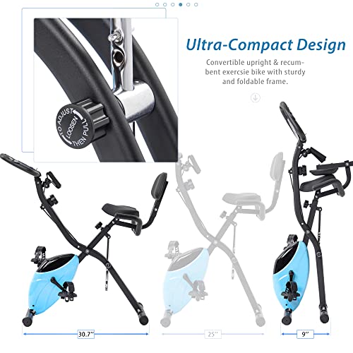 2 In 1 Recumbent and Upright Exercise Bike with Magnetic Resistance Z9654
