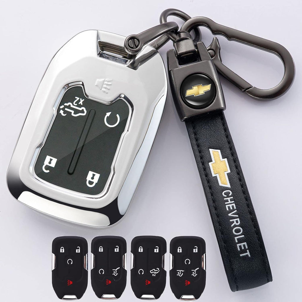 Silver Smart Remote Key Fob Cover Case Y771686