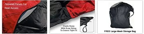 Red/Black Trailerable Jet Ski Cover with Storage Bag A2969