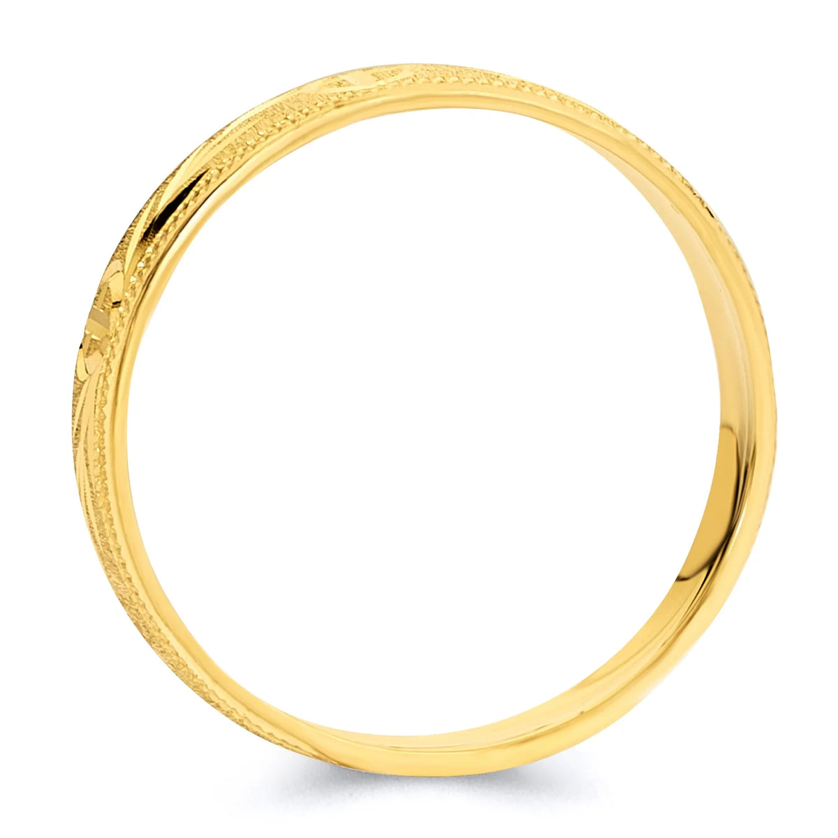 14k Yellow Gold CZ Engagement Ring + Wedding Band Bridal Set - Size 4 M7749