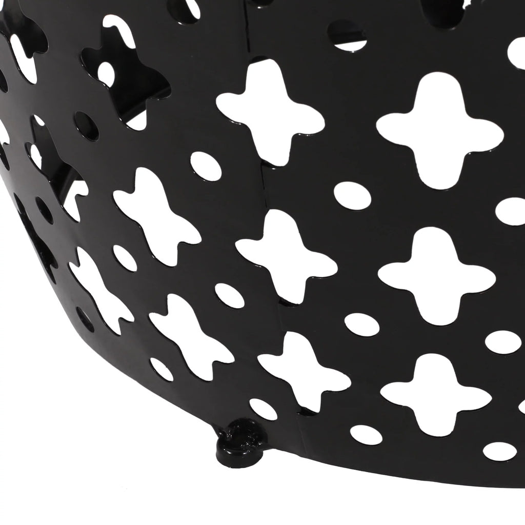 Black Outdoor Metal Side Table L540