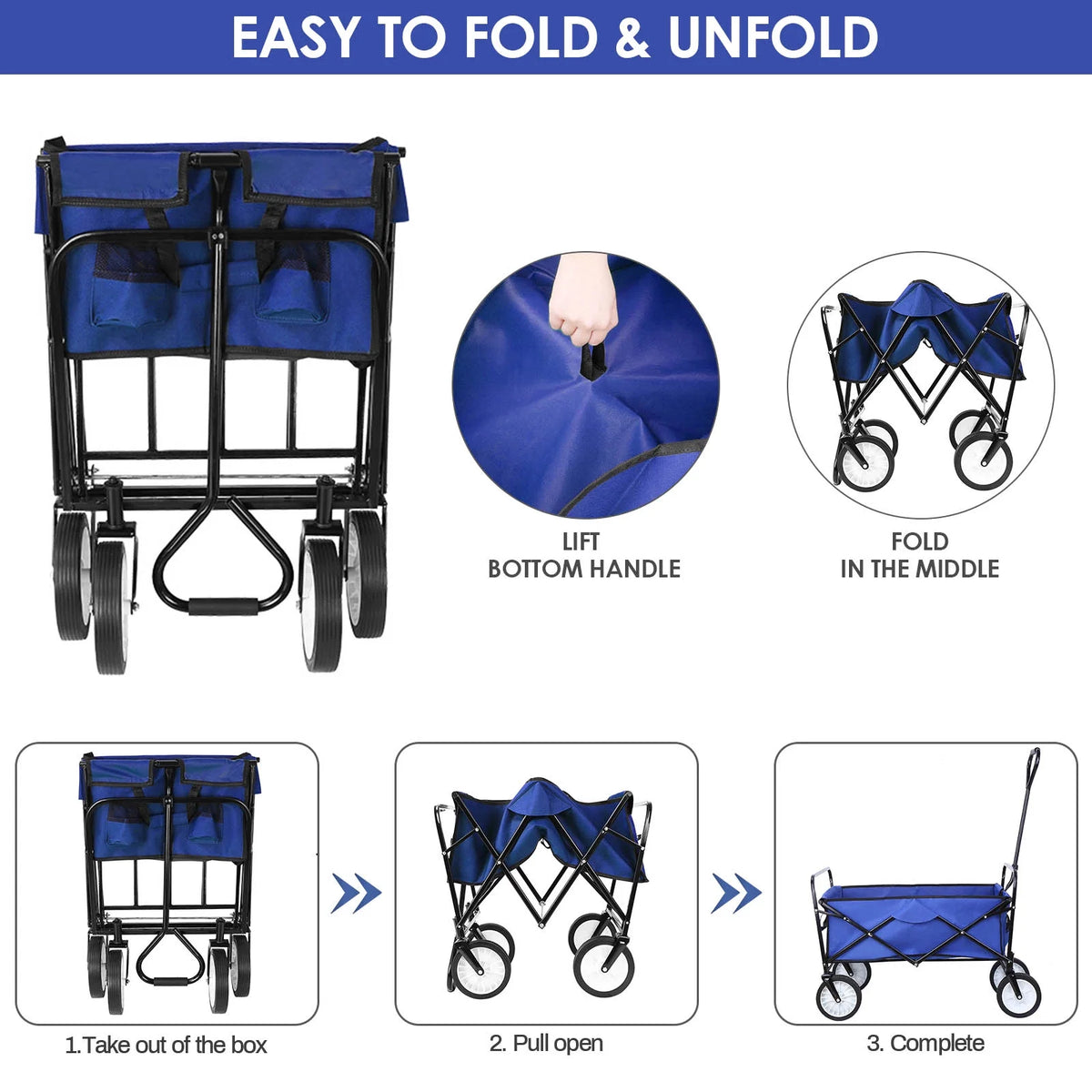 Collapsible Utility Wagon Cart Q1828