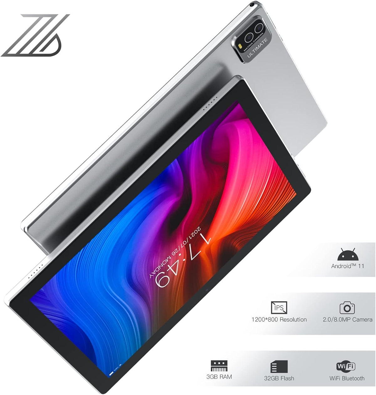 10 inch Android 11 Tablet, 3GB RAM 32GB ROM, 10.1 IPS HD Touch Screen J133