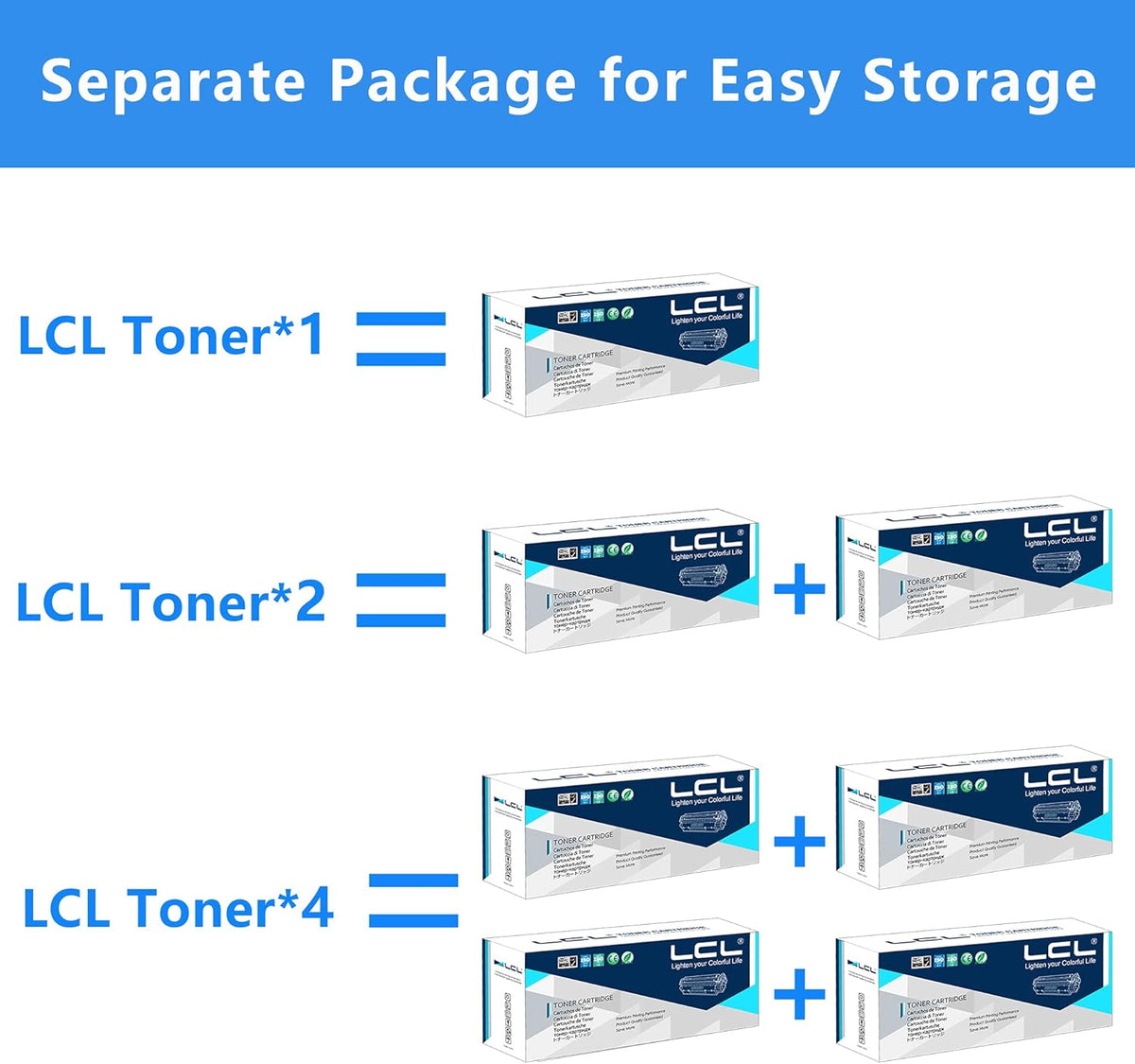 4-Pack Compatible Toner Cartridge for HP 202A 202X I728