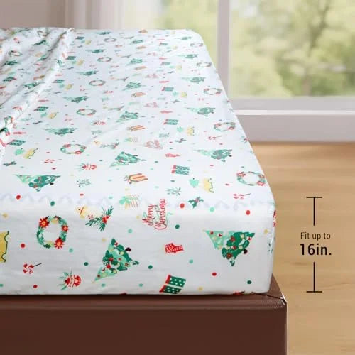 Queen Size 4-Piece Polyester Sheet Set with Deep Pockets S290665