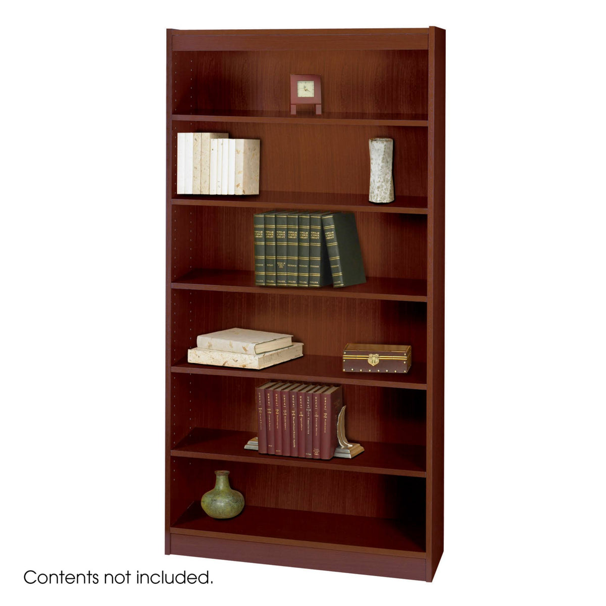 Mahogany 6-Shelf Veneer Bookcase H93984