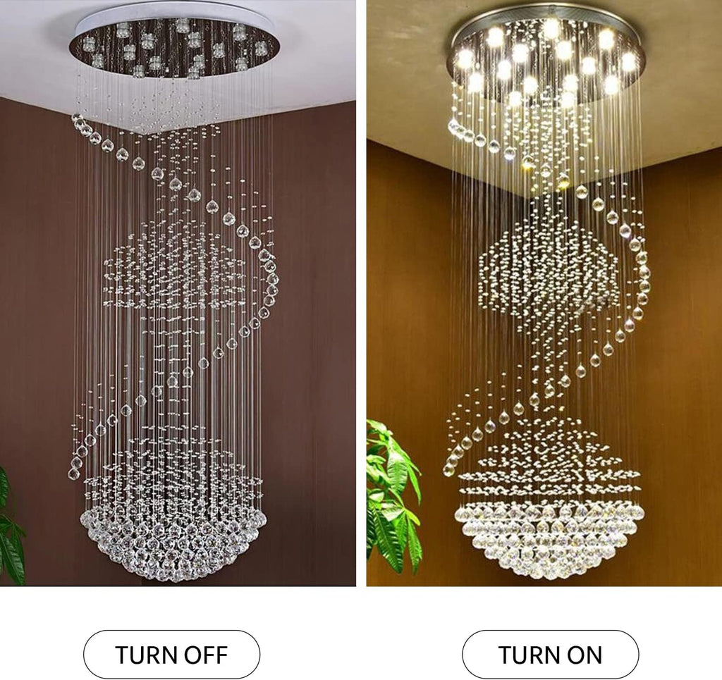 Crystal Spiral Chandelier for Staircase U10684