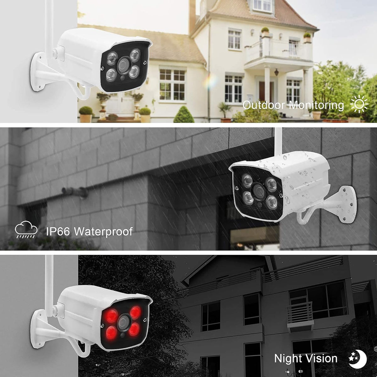 1080P 8CH NVR 4Pcs WiFi IP Surveillance Camera with 1TB Hard Drive J645