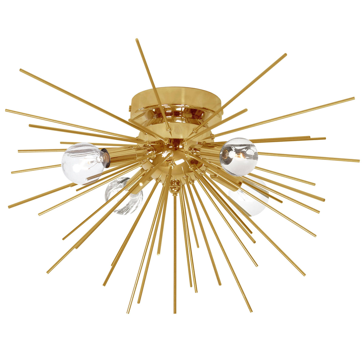 4 Light Flush Mount Gold Vintage Bronze E464312