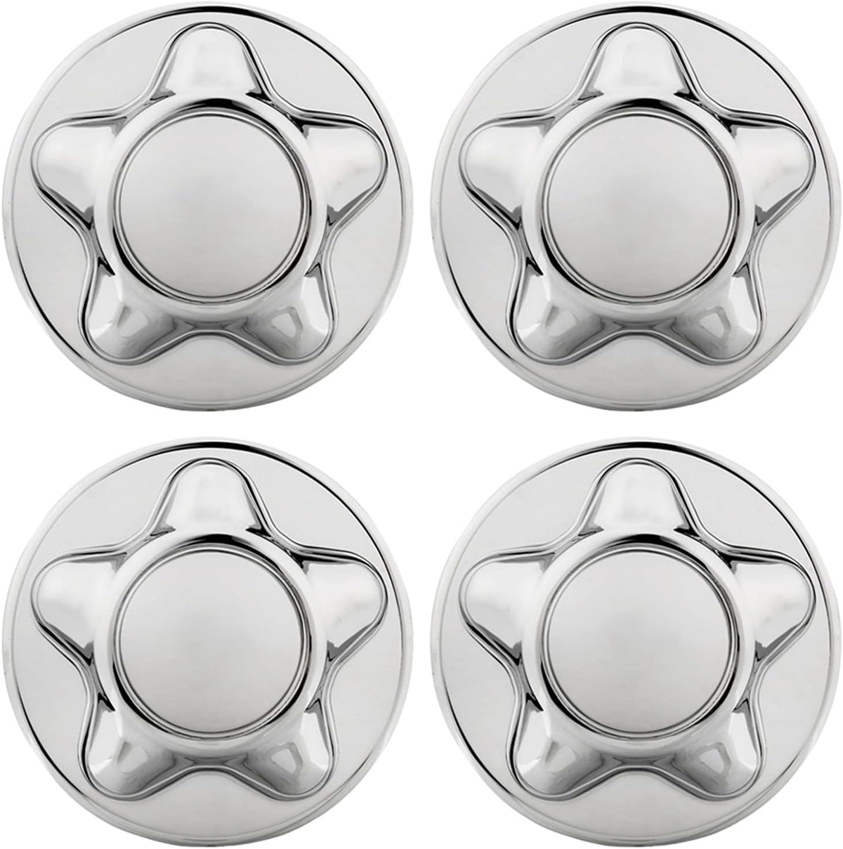 4 Pcs Chrome Wheel Center Hub Caps for Alloy Rim W65498