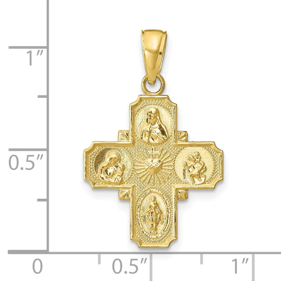 10K Yellow Gold Medal Pendant T508