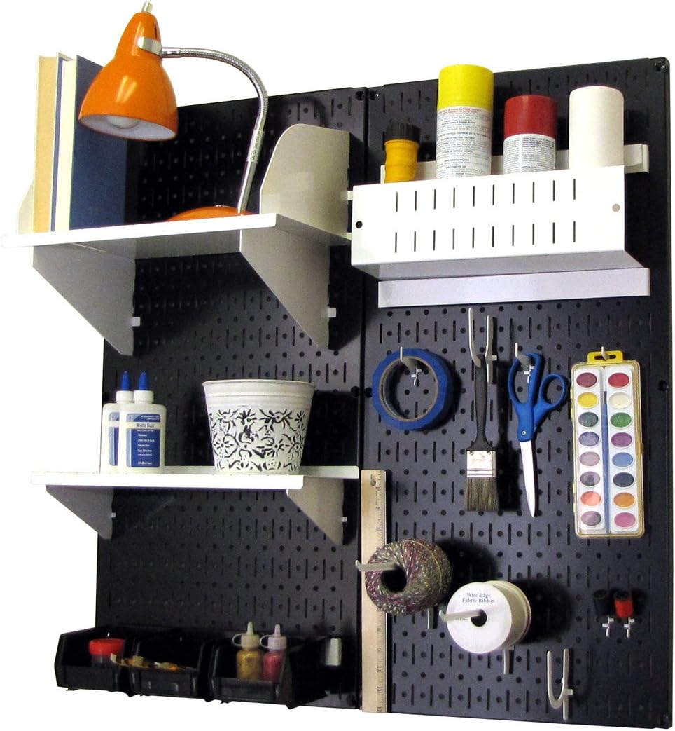 Orange Pegboard Storage Kit with Red Accessories A3513